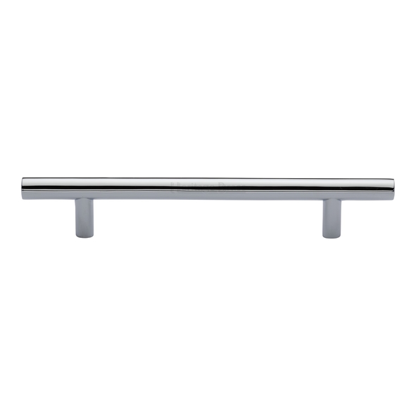 C0361 128-PC • 128 x 192 x 32mm • Polished Chrome • Heritage Brass Pedestal 11mm Ø Cabinet Pull Handle